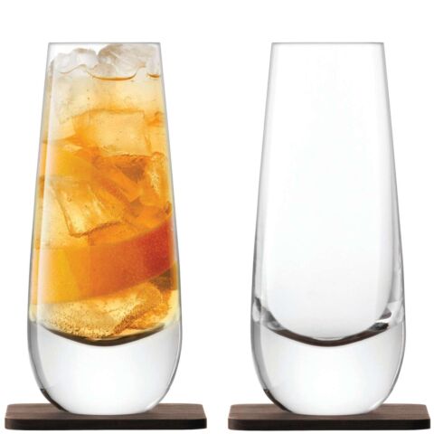 Whisky Islay Longdrinkglas 325 ml met Onderzetter Set van 2 Stuks