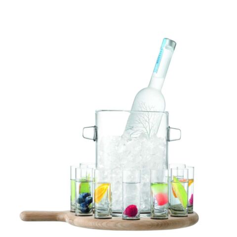 Paddle Wodka Set met Serveerplank en Ijsemmer Set van 13 Stuks
