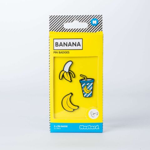Desktop Pin Badges Banana Set van 3 Stuks