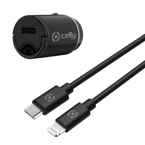 CCMiniLight Autolader 20W met USB-C USB Lightning Kabel