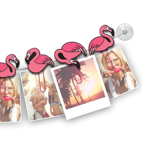 Fun Decoratie Fotoclips ClipIt Flamingos Set van 6 Stuks