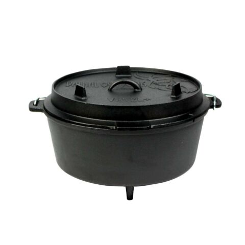 Dutch Oven Gietijzer met Pootjes 12 Liter