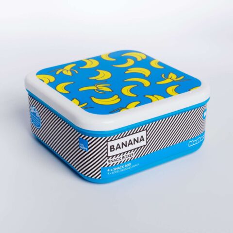 To Go Lunchbox incl 4 kleine Snackboxjes Banana