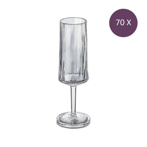 Superglas Club No. 14 Champagneflute 100 ml Set van 70 Stuks Luxury Light Grey