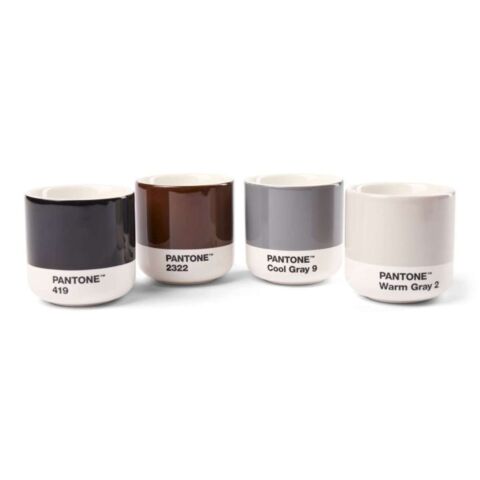 Macchiatobeker 100 ml Giftbox Set van 4 Stuks - Warm Gray/Cool Gray/Brown/Black