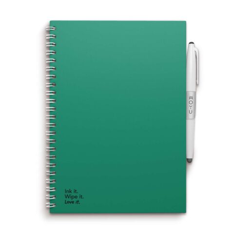 Premium Hardcover Ringband Notebook A5 40p Forest Green