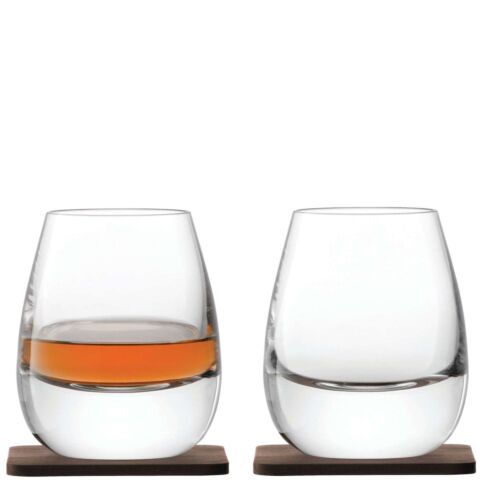 Whisky Islay Tumbler Glas met Onderzetter 250 ml Set van 2 Stuks