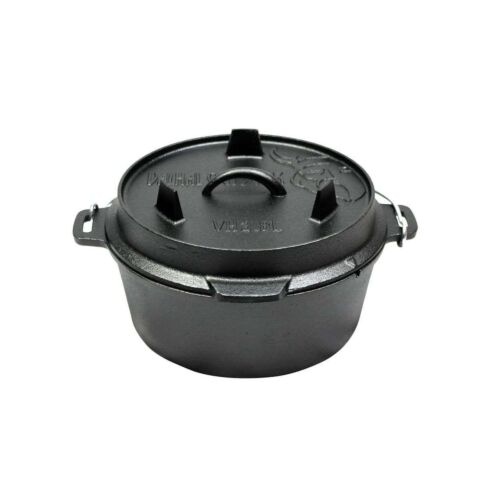 Dutch Oven Braadpan Gietijzer Zonder Pootjes 8 Liter