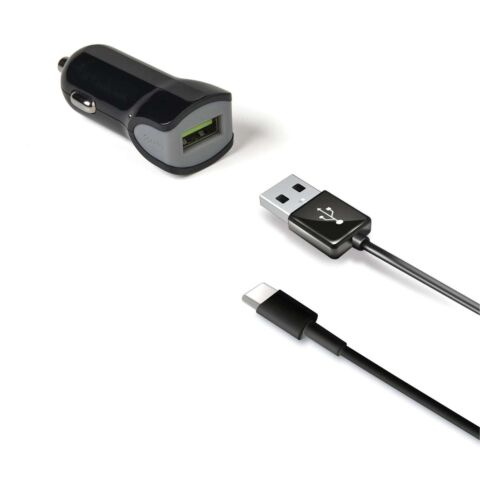 Turbo Autolader USB 2,4A en Kabel USB USB-C