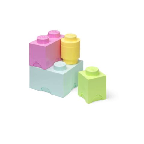 Opbergbox Brick Pastel Set van 4 Stuks