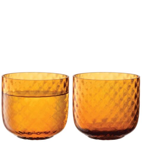 Dapple Waterglas 300 ml Set van 2 Stuks Sun Amber