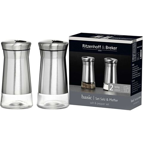 Basic Zout- en Peperstrooier Set van 2 Stuks