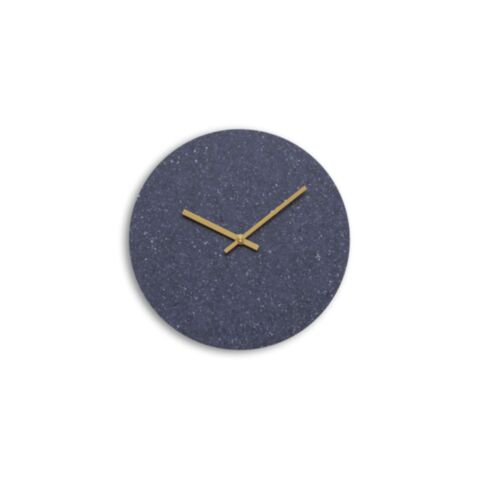 Wandklok Ø 28 cm Blauw Wijzer Goud