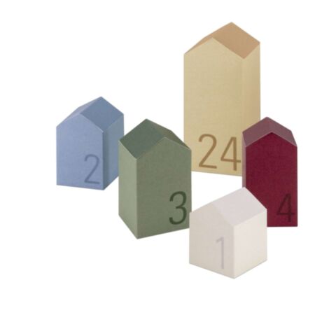 Adventkalender Dorp Set van 24 Stuks Assorti