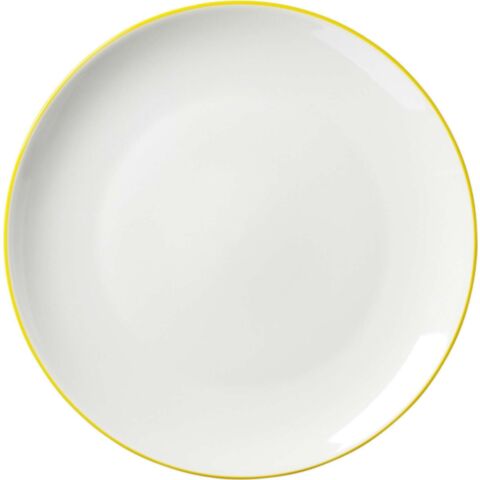 Adela Dinerbord Ø 26,5cm Rand Geel