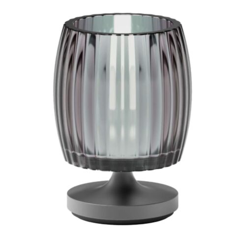 Hari Lamp H 10,3 cm Waves Gun Metal