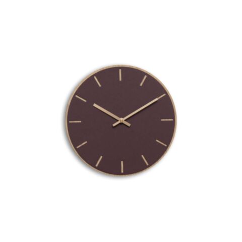 Wandklok Ø 28 cm Burgundy Eiken Wijzer Koper