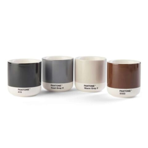 Cortado Beker Dubbelwandig 170 ml in Giftbox Set van 4 Stuks - Warm Gray/Cool Gray/Brown/Black