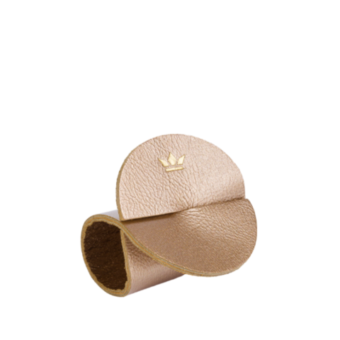 Servetring Leer Set van 4 Stuks Pearly Rose