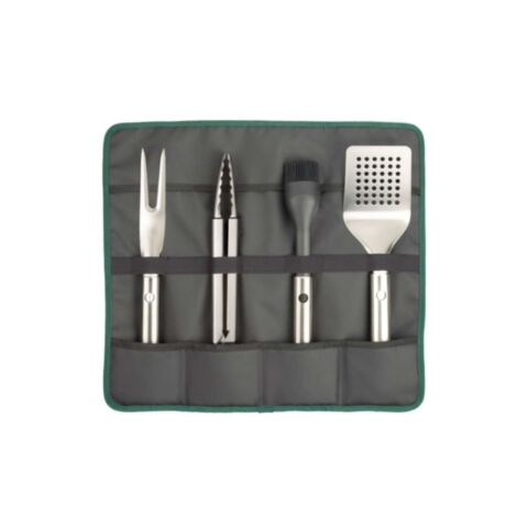 GrillOut BBQ-Gereedschapsset met Opberghoes Set van 4 stuks