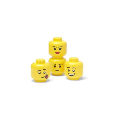 Opbergbox Hoofd Boy, Girl, Silly en Happy Boy Mini Set van 4 Stuks