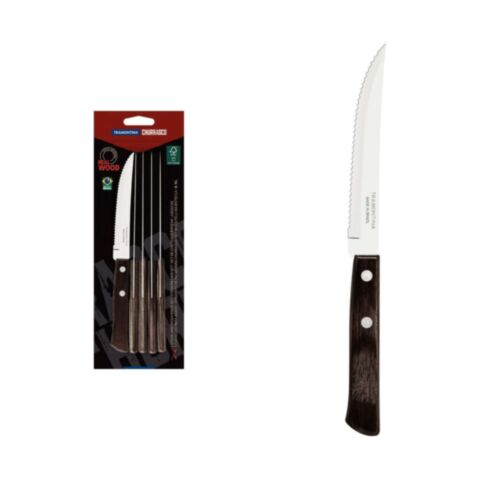Steak- of Pizzamessenset Set van 6 Stuks Bruin