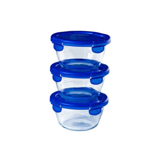 Cook & Go Schaal Rond met Deksel Set van 3 Stuks