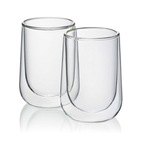 Fontana Latte Macchiato Glas Dubbelwandig 250 ml Set van 2 Stuks