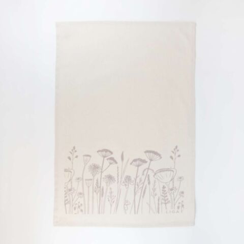 Theedoek Bloemen 205 x 130 cm