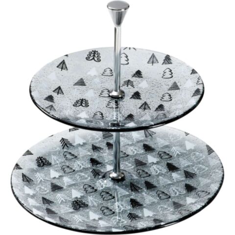 Winter Etagere van 2 Etages Grijs