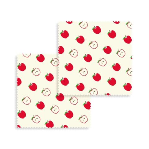 Bijenwasdoek Appel Set van 2 Stuks