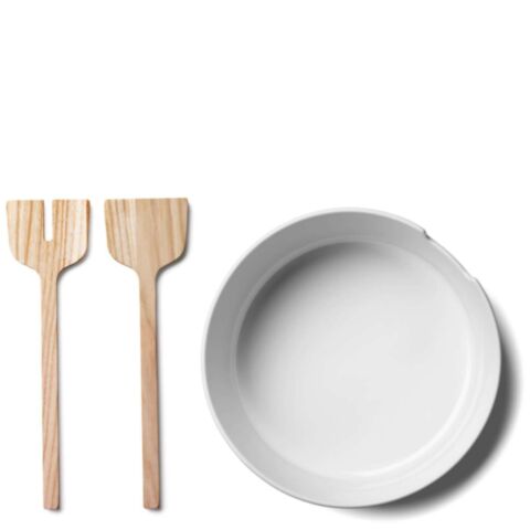 Collective Saladeschaal met Houten Saladebestek Ø 26 cm