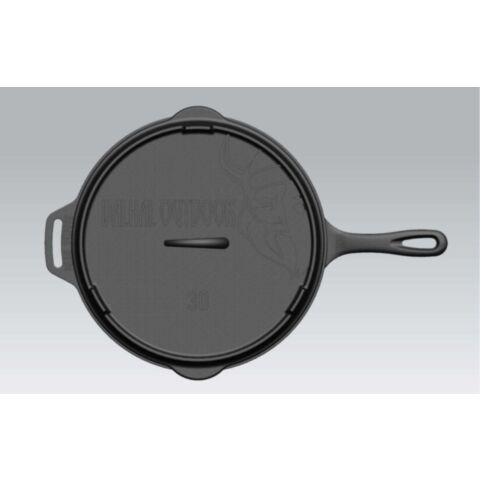 Skillet Gietijzer Deksel ø 30 cm met Grillpatroon