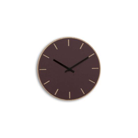 Wandklok Ø 28 cm Burgundy Eiken Wijzer Zwart