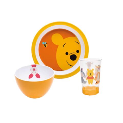 Disney Big Face Pooh ontbijtset Set van 3 Stuks