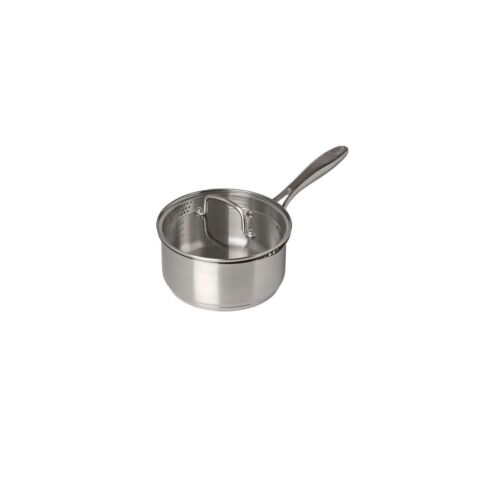 Infinity Steelpan met Schenktuit en Vergietdeksel &Oslash;&nbsp;18 cm 1,5 liter