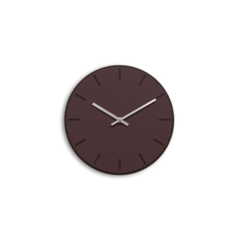 Wandklok Ø 28 cm Burgundy Donker Eiken Wijzer Zilver