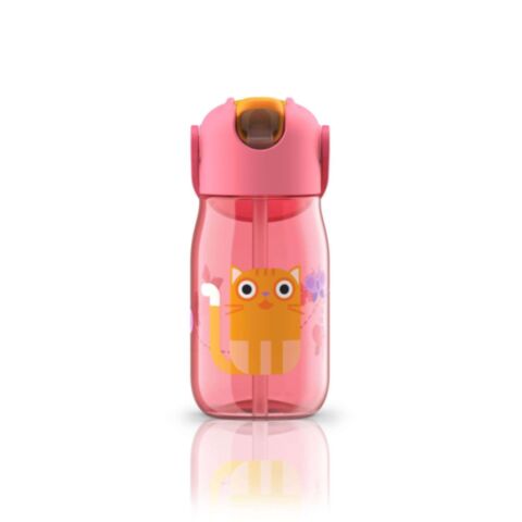 Drinkbeker Kids Flip met Rietje 415 ml Cat