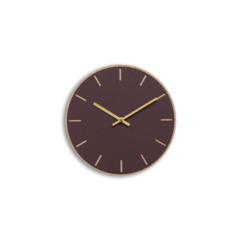 Wandklok Ø 28 cm Burgundy Eiken Wijzer Goud