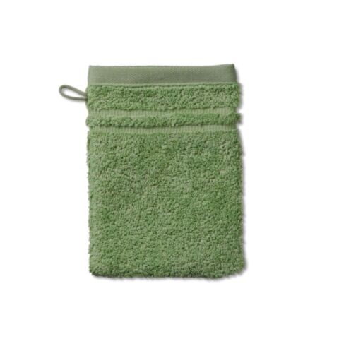 Leonora Washandje Moss Green 15x21 cm Set van 3 Stuks