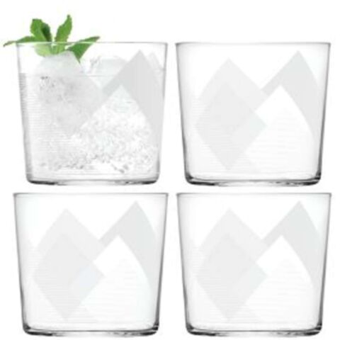 Peaks Tumbler Glas 310 ml Set van 4 Stuks