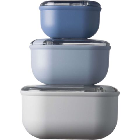 Pull Box Lunchbox Vierkant Set van 3 Stuks Assorti