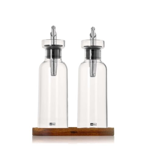 AromaPour Olie- en Azijndispenser met Dienblad 300 ml Set van 2 Stuks