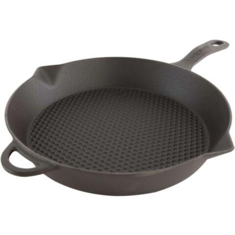 Grillpan Gietijzer Rond 28 cm Zwart