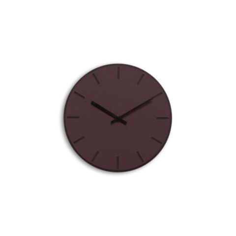 Wandklok Ø 28 cm Burgundy Donker Eiken Wijzer Zwart