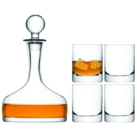 Bar Karaf 1,6 liter met 4 Whisky Glazen 250 ml