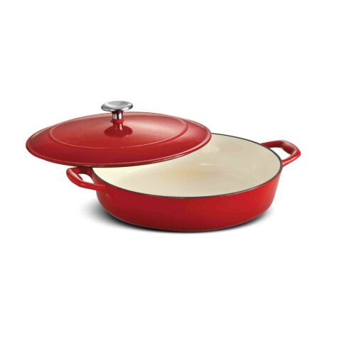Bestow Hapjespan met Deksel &Oslash; 30 cm 3,8 liter Gietijzer Red